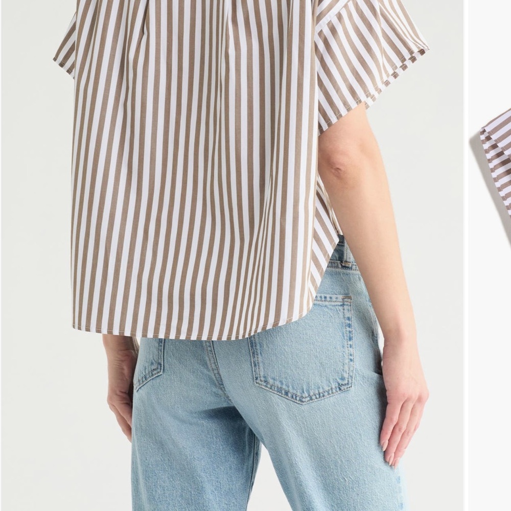 Rag & Bone Light Blue and White Striped Shirt - Picture 2 of 5